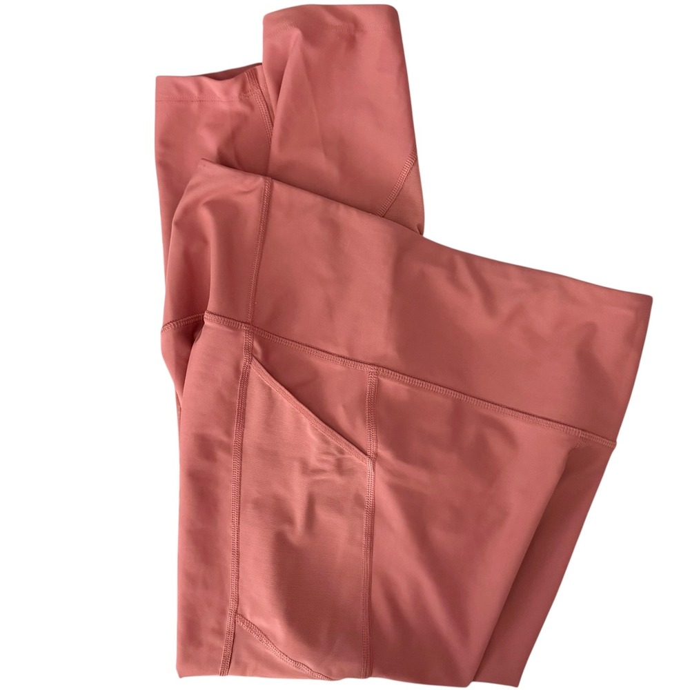 Old Navy Powersoft High-Rise Leggings Womens L Salmon Mesh‎ Pocket Go-Dry 7/8 - Picture 12 of 13